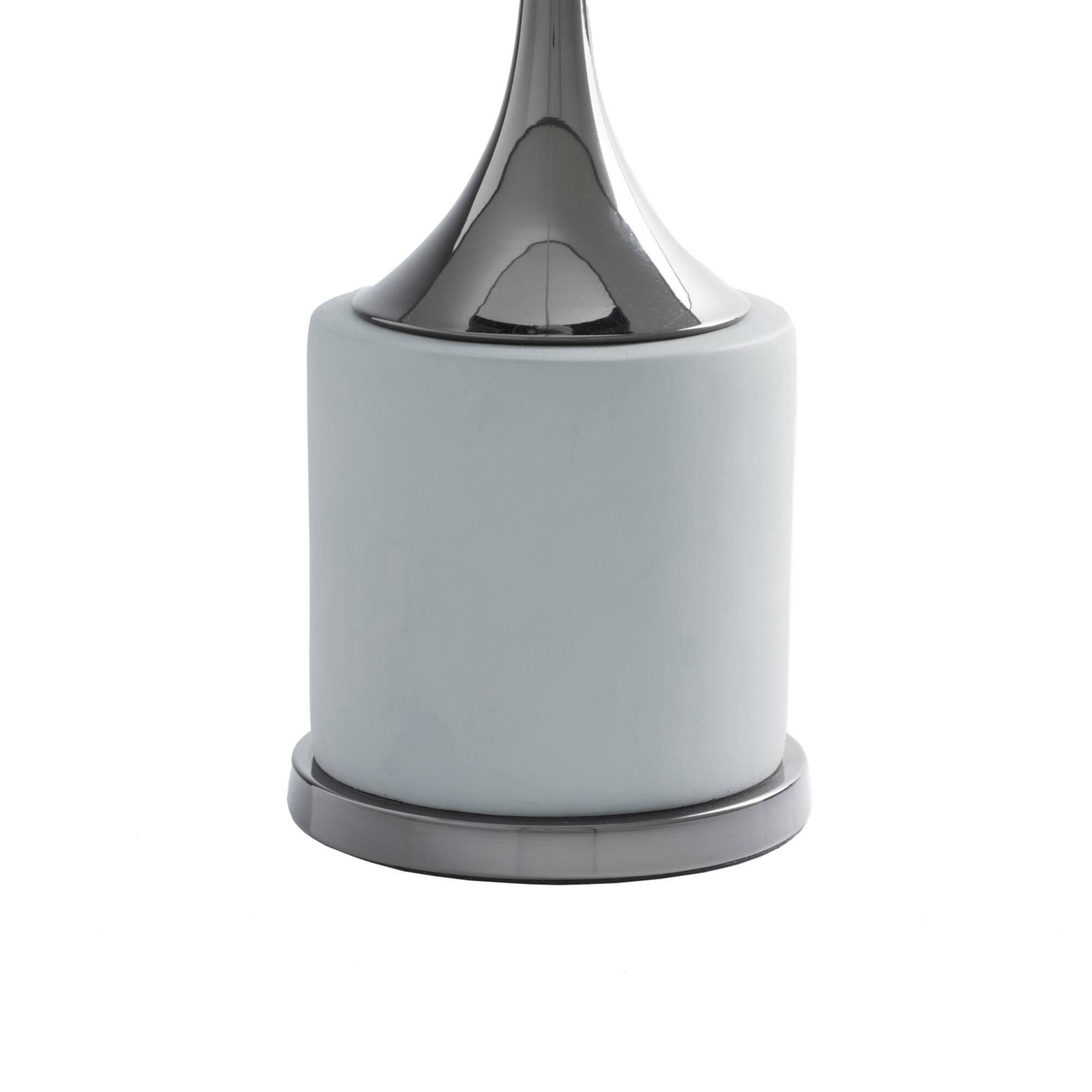 Grey Metal Traditional Table Lamp, 24" x 15" x 15"